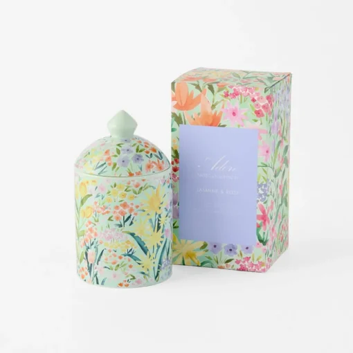 Adore Scented Candle With Ceramic Lid - Jasmine &Rose