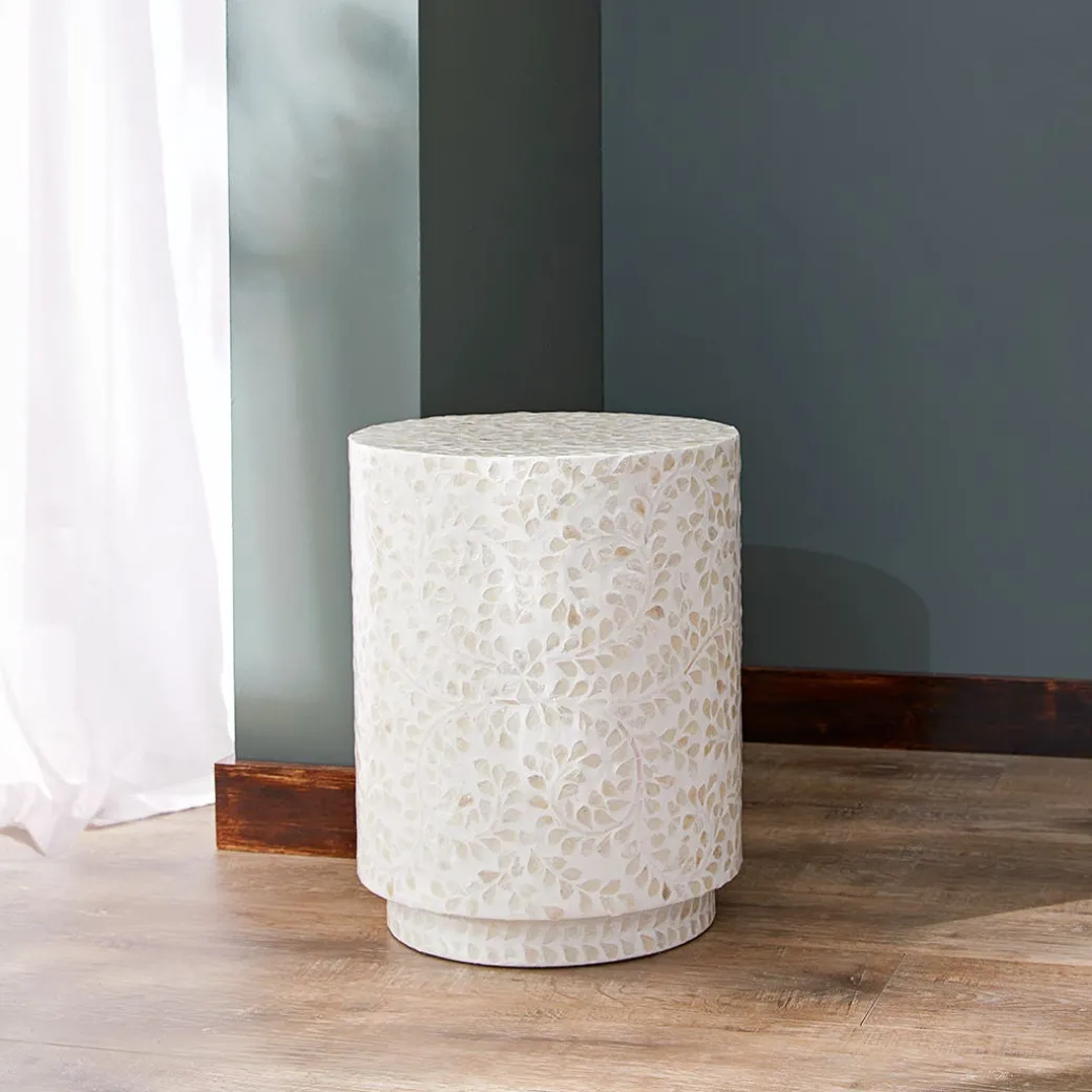Alice Shell Inlay Stool