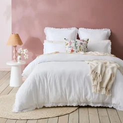 Alina Quilt Cover - White