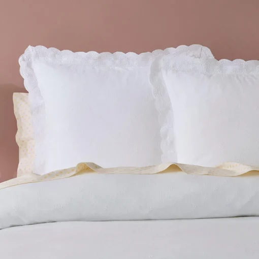 Alina Quilt Cover - White