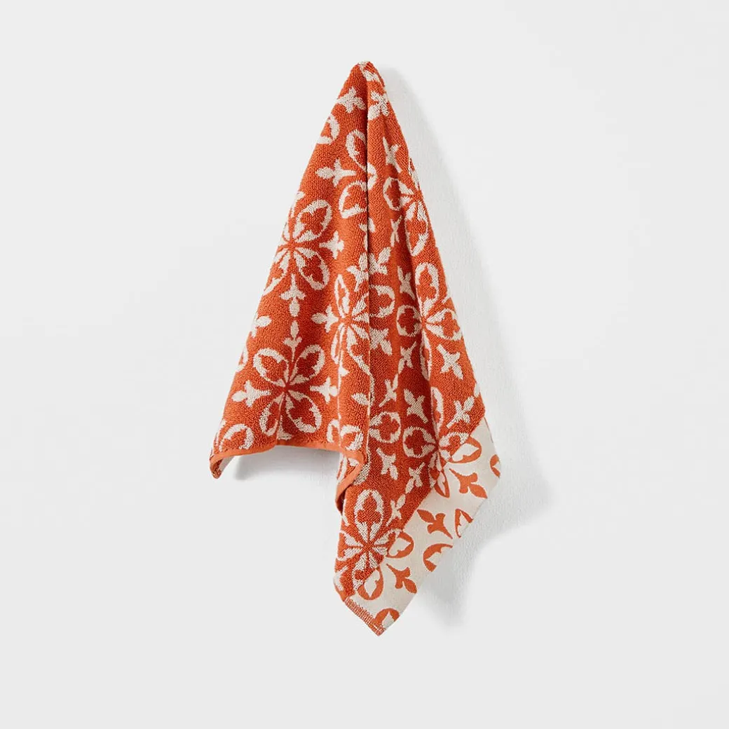 Alva Towel - Rust/Ivory