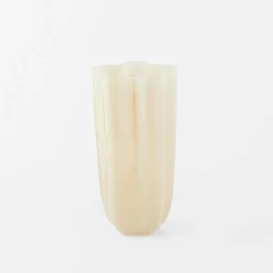 Amara Glass Vase Large - Milky Ivory