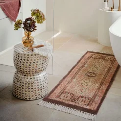 Andes Printed Bath Runner - Rust