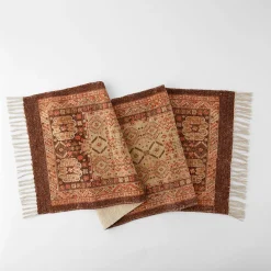 Andes Printed Bath Runner - Rust