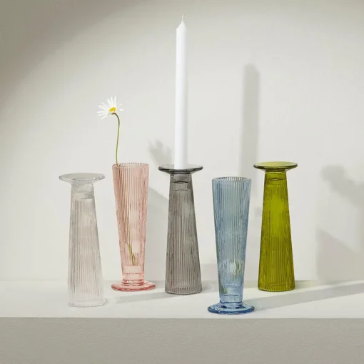 Anthea Candle Holder - Dark Green