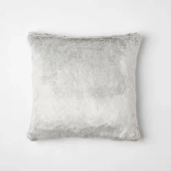 Arctic Faux Fur Cushion - Grey Fox