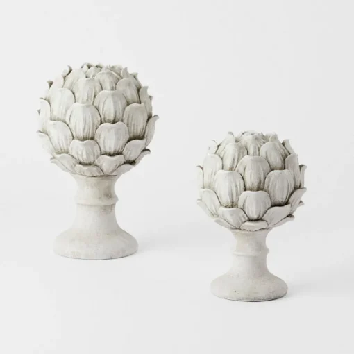 Artichoke Sculpture Large - Antique White