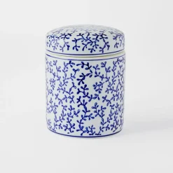 Blue Ginger Jar Rounded Lid