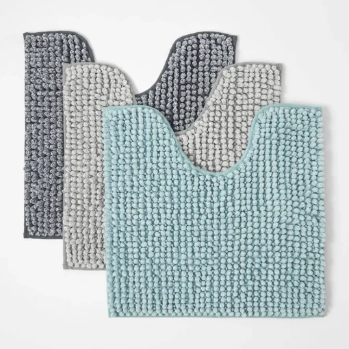 Bobble Melange Contour Mat - Charcoal