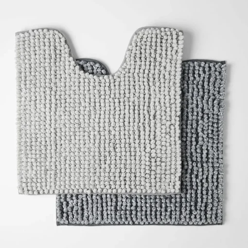 Bobble Melange Contour Mat - Charcoal