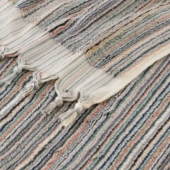 Bodrum Turkish Cotton Bath Sheet - Blue/Grey Zig Zag