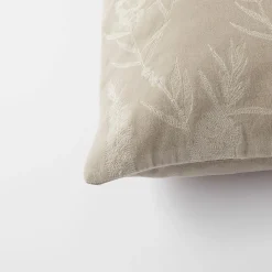 Bottle Brush Velvet Cushion - Stone