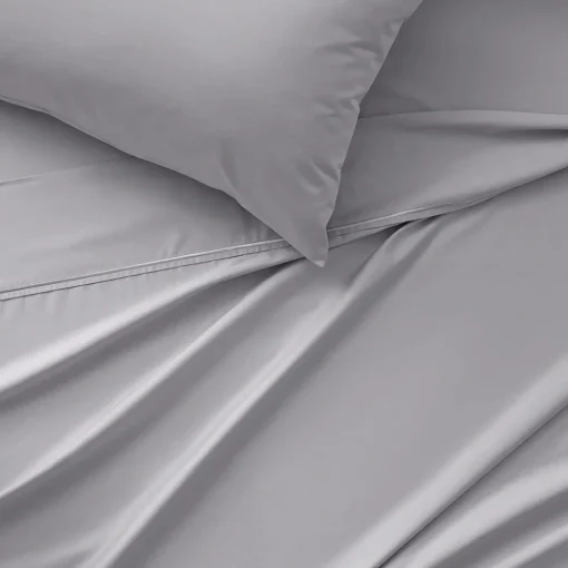 Carlson Royale 600 TC Egyptian Sateen Sheet Sets - Smoke Blue
