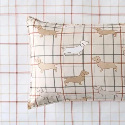 Charlie Reversible Flannelette Quilt Cover Set- Light Blue