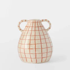 Check Ceramic Vase Small