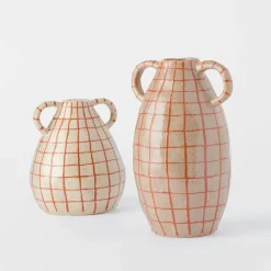 Check Ceramic Vase Small