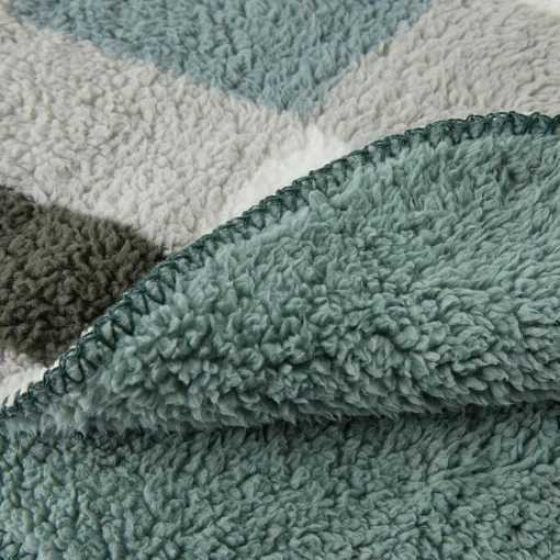 Check Super Soft Throw - Green