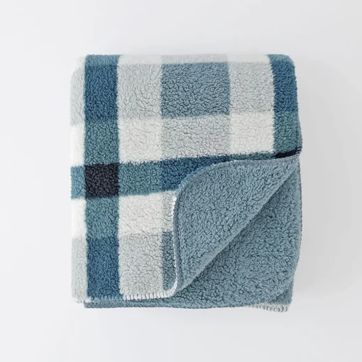 Check Super Soft Throw - Green