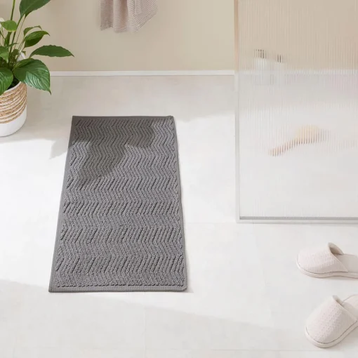 Chevron Bath Mat - Natural
