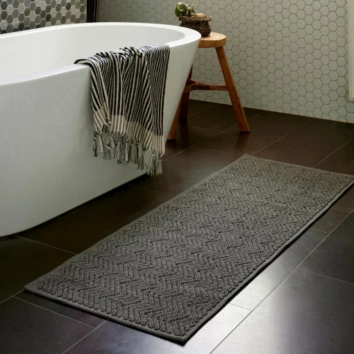 Chevron Bath Runner - Natural
