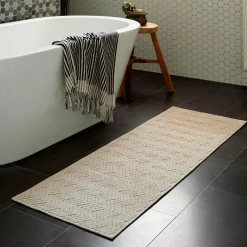 Chevron Bath Runner - Natural