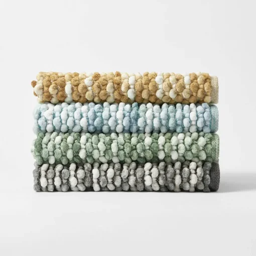 Cirrus Bath Mat - Aqua Blue Ivory