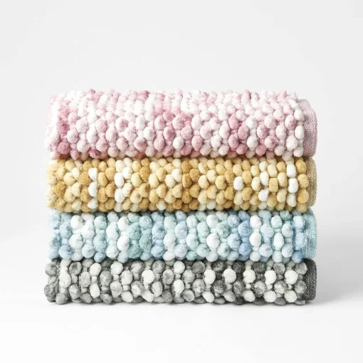Cirrus Bath Mat - Aqua Blue Ivory