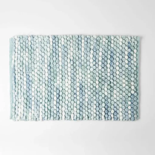 Cirrus Bath Mat - Aqua Blue Ivory
