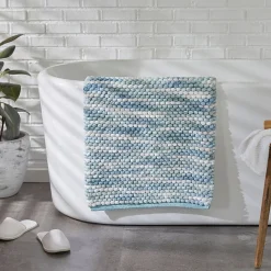 Cirrus Bath Mat - Aqua Blue Ivory