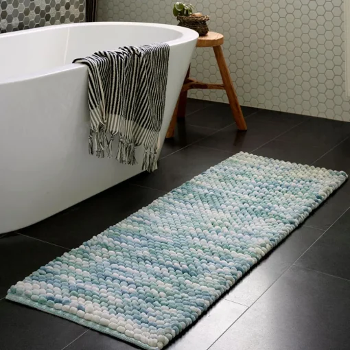 Cirrus Bath Runner - Aqua/Blue/Ivory