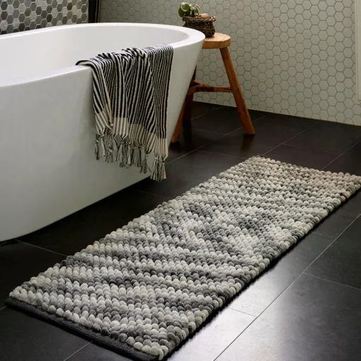Cirrus Bath Runner - Aqua/Blue/Ivory