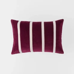 Claude Velvet Cushion - Burgundy
