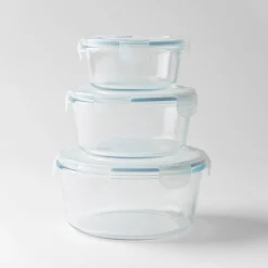 Clip Lock Storage Container Round Set Of 3