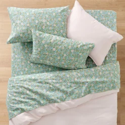 Cordelia Flannelette Sheet Set - Sage/Ivory