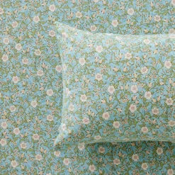 Cordelia Flannelette Sheet Set - Sage/Ivory
