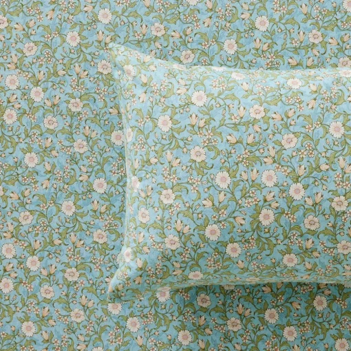 Cordelia Flannelette Sheet Set - Sage/Ivory