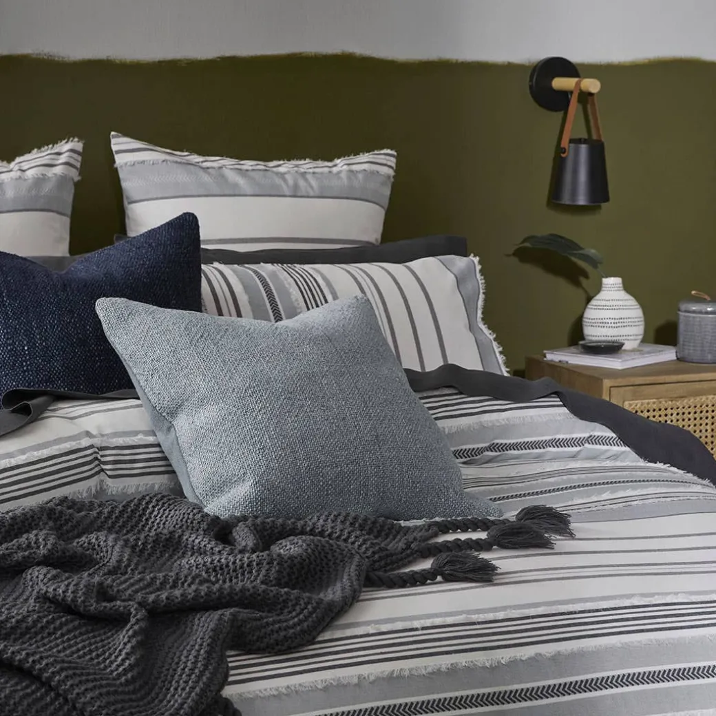 Corgan Quilt Cover - Seaspray/White