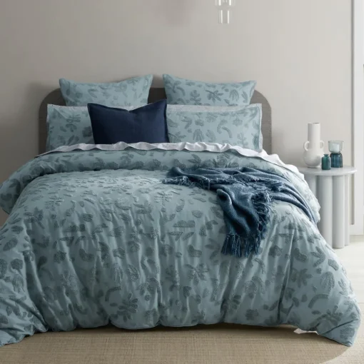 Danica Quilt Cover - Smoke Blue