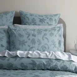 Danica Quilt Cover - Smoke Blue