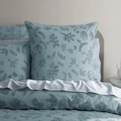 Danica Quilt Cover - Smoke Blue