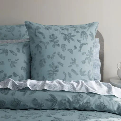 Danica Quilt Cover - Smoke Blue