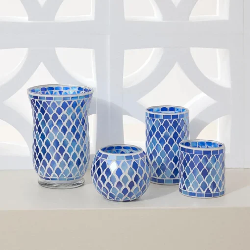 Deep Blue Mosaic - Dark Blue
