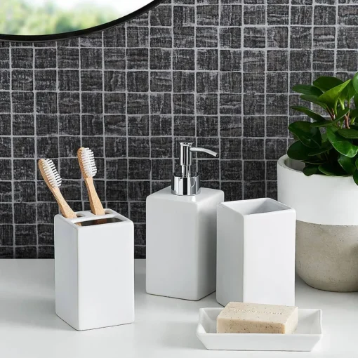Dolomite Bathroom Accessories - White