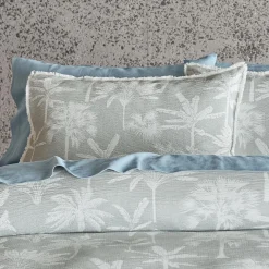 Dune Quilt Cover - Sage Green/Ivory