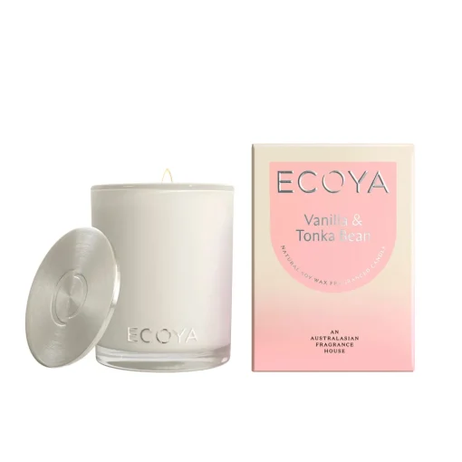 Ecoya Madison Jar Scented Candle - Vanilla And Tonka Bean