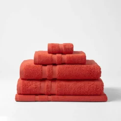 Egyptian Luxury Towel - Coral Red