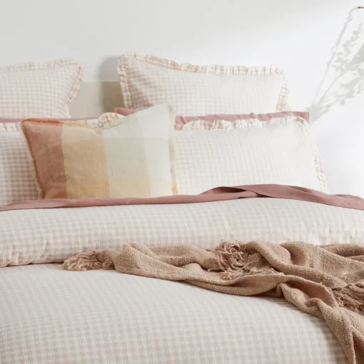 Eliza Quilt Cover - Blush
