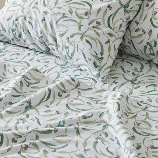 Eucalyptus Flannelette Sheet Set