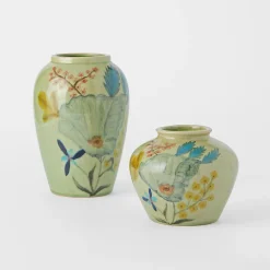 Evergreen Floral Ceramic Vase Large