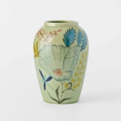 Evergreen Floral Ceramic Vase Large